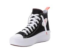 Plateausneaker CONVERSE "CHUCK TAYLOR ALL STAR MOVE CANVAS PLATFORM HI", Mädchen, Gr. 38,5, schwarz-weiß (schwarz, weiß), Textil, Schuhe Plateausneaker (27761310-38,5) schwarz, weiß