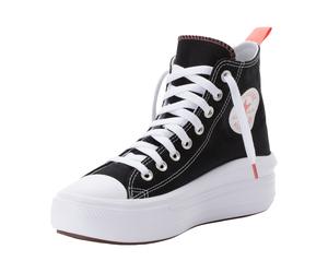 Plateausneaker CONVERSE "CHUCK TAYLOR ALL STAR MOVE CANVAS PLATFORM HI", Mädchen, Gr. 39, schwarz-weiß (schwarz, weiß), Textil, Schuhe Plateausneaker (27761310-39) schwarz, weiß