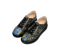 Plateausneaker DOGO "Myra Low-Top Sneaker All Beauty Is In You Damen Sneaker", Damen, Gr. 37, Normalschaft, schwarz, Lederimitat, Schuhe Skaterschuh Schnürschuh Sneaker low, Handgefertigt (94121347-37