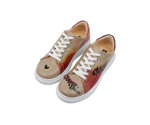 Plateausneaker DOGO "Myra Low-Top Sneaker Arizona Dream Damen Sneaker", Damen, Gr. 36, Normalschaft, bunt (natur), Lederimitat, Schuhe Skaterschuh Sneaker low, Handgefertigt (98674302-36) natur