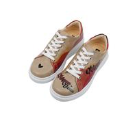 Plateausneaker DOGO "Myra Low-Top Sneaker Arizona Dream Damen Sneaker", Damen, Gr. 38, Normalschaft, bunt (natur), Lederimitat, Schuhe Skaterschuh Sneaker low, Handgefertigt (98674302-38) natur