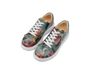 Plateausneaker DOGO "Myra Low-Top Sneaker Eye Candy & Soul Food Damen Sneaker", Damen, Gr. 36, Normalschaft, blau, Lederimitat, Schuhe Plateausneaker, Handgefertigt (12263048-36) blau