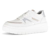 Gabor Damen Low-Top Sneaker, Frauen Halbschuhe,Best Fitting,schnürschuhe,schnürer,Business,Freizeit,Latte/Puder/Silber,37 EU / 4 UK