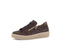 Gabor Damen Erwachsene Sneaker Low 6010.02.005 Weite F Reißverschluss Wildleder Mocca Gold 38 EU