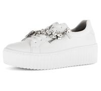 Gabor Damen Low-Top Sneaker, Frauen Halbschuhe,Turnschuhe,Laufschuhe,Freizeit,sportlich,straßenschuhe,Sportschuhe,Weiss (Silber),41 EU / 7.5 UK