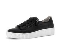 Gabor Damen Low-Top Sneaker, Frauen Sneaker,elegant,einlege-Sohle,geschlossen,Holly-Jolly,Nappa-Leder,Night-Blue,schwarz (Ice),42 EU / 8 UK