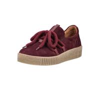 Plateausneaker GABOR "Gabor Sneaker Veloursleder", Damen, Gr. 38, rot (lila), Veloursleder, Schuhe Plateausneaker (49145963-38) lila