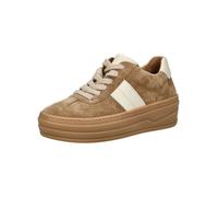 Plateausneaker GABOR "Gabor Sneaker Veloursleder", Damen, Gr. 40, braun (braun, beige), Veloursleder, Schuhe Plateausneaker (61725031-40) braun, beige