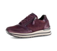 Gabor Damen Low-Top Sneaker, Frauen Halbschuhe,Komfortable Mehrweite (H),Strassenschuhe,Sportschuhe,Freizeitschuhe,Merlot Kombi,40 EU / 6.5 UK