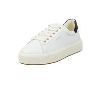Plateausneaker GANT "Avino", Damen, Gr. 38, weiß, marine, Leder, kontrastfarbene Details, Schuhe Plateausneaker, Freizeitsneaker, Halbschuh, Schnürschuh mit Fersenkonstrast (94541514-38) weiß, marine