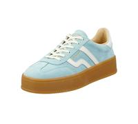 Plateausneaker GANT "Cuzmani", Damen, Gr. 37, dusty mint, sanftes weiß, Leder, Veloursleder, colorblocking, Schuhe Plateausneaker, Retro Sneaker, Schnürschuh, Freizeitsneaker mit Lederfutter (55416744
