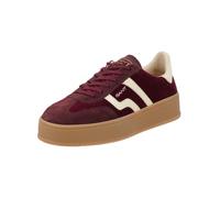 Plateausneaker GANT "Gant Sneaker Veloursleder", Damen, Gr. 37, rot, Veloursleder, Schuhe Plateausneaker (22338108-37) rot