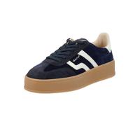 Plateausneaker GANT "Gant Sneaker Veloursleder", Damen, Gr. 38, blau (blau, weiß), Veloursleder, Schuhe Plateausneaker (73011035-38) blau, weiß