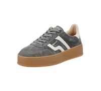 Plateausneaker GANT "Gant Sneaker Veloursleder", Damen, Gr. 40, grau (grau, weiß), Veloursleder, Schuhe Plateausneaker (40831933-40) grau, weiß
