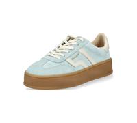 Plateausneaker GANT "Gant Sneaker Veloursleder", Damen, Gr. 40, hellblau, Veloursleder, Schuhe Plateausneaker (58143701-40) hellblau