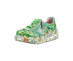 Plateausneaker LAURA VITA "LAURA VITA Sneaker Leder/Textil", Damen, Gr. 37, bunt (grün), Leder, Textil, Schuhe Plateausneaker (16775420-37) grün