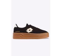 Plateausneaker LOTTO, Damen, Gr. 39, schwarz-weiß (schwarz, weiß), Synthetik, Schuhe Plateausneaker, mit gepolsterter Schaftkante (37755411-39) schwarz, weiß