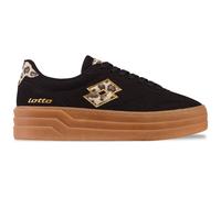 Plateausneaker LOTTO, Damen, Gr. 40, schwarz (schwarz, leo), Synthetik, mehrfarbig, Schuhe Plateausneaker, - mit raffinierter Plateausohle im Lagenlook (55071239-40) schwarz, leo