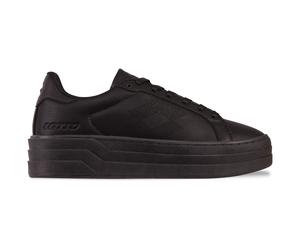 Plateausneaker LOTTO, Damen, Gr. 41, schwarz, Synthetik, clean, Schuhe Plateausneaker, - mit raffinierter Plateausohle im Lagenlook (46123335-41) schwarz