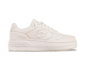 Plateausneaker LOTTO, Damen, Gr. 41, weiß, Synthetik, clean, Schuhe Plateausneaker, - auf leicht erhöhter Sohle (83618233-41) weiß