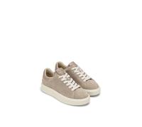 Plateausneaker MARC O'POLO "CORA", Damen, Gr. 38, taupe, Glattleder, Veloursleder, unifarben, Schuhe Plateausneaker, Schnürschuh, Klassik-Sneaker, Halbschuh mit Memory Foam-Ausstattung (75503815-38) t