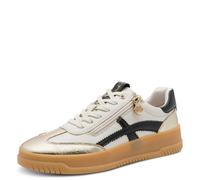 Plateausneaker MARCO TOZZI BY GMK, Herren, Gr. 38, creme kombiniert, Lederimitat, kontrastfarbene Details, Schuhe Plateausneaker, Freizeitschuh, Halbschuh, Schnürschuh mit Kontrastbesätzen (93485010-3