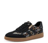 Plateausneaker MARCO TOZZI, Damen, Gr. 41, schwarz (schwarz multi), Lederimitat, bedruckt, Schuhe Plateausneaker, Halbschuh, Schnürschuh, Freizeitschuh mit Feel-Me-Ausstattung (36277645-41) schwarz mu