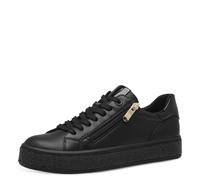 Plateausneaker MARCO TOZZI, Damen, Gr. 42, schwarz, Lederimitat, unifarben, Schuhe Plateausneaker, Freizeitschuh, Halbschuh, Schnürschuh in veganer Verarbeitung (10836955-42) schwarz
