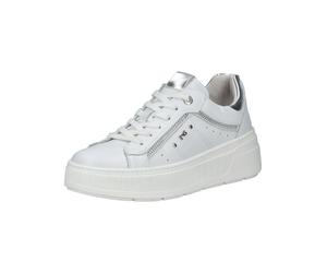 Plateausneaker NERO GIARDINI "Nero Giardini Sneaker Leder/Textil", Damen, Gr. 35, weiß, Leder, Textil, Schuhe Plateausneaker (81319333-35) weiß