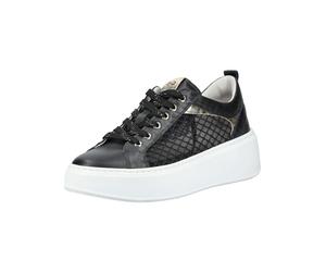 Plateausneaker NERO GIARDINI "Nero Giardini Sneaker Leder/Textil", Damen, Gr. 37, schwarz, Leder, Textil, Schuhe Plateausneaker (73540668-37) schwarz