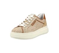 Plateausneaker NERO GIARDINI "Nero Giardini Sneaker Leder/Textil", Damen, Gr. 39, hellbraun, Leder, Textil, Schuhe Plateausneaker (21612167-39) hellbraun