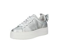 Plateausneaker NERO GIARDINI "Nero Giardini Sneaker Lederimitat", Damen, Gr. 38, silber, Lederimitat, Schuhe Plateausneaker (59410926-38) silber