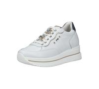 Plateausneaker NERO GIARDINI "Nero Giardini Sneaker Lederimitat/Nylon", Damen, Gr. 36, weiß (weiß kombi), Lederimitat, Textil, Schuhe Plateausneaker (59163414-36) weiß kombi