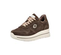 Plateausneaker NERO GIARDINI "Nero Giardini Sneaker Veloursleder", Damen, Gr. 38, braun (dunkelbraun), Veloursleder, Schuhe Plateausneaker (58201650-38) dunkelbraun
