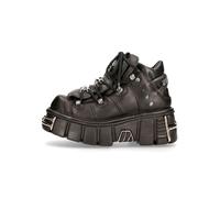 Plateausneaker NEW ROCK "Plateau Sneaker M-106-S1", Herren, Gr. 45, Normalschaft, schwarz, Obermaterial: 100% Rindnappaleder CNA., Schuhe Plateausneaker, Handgefertigt, Made in Spain (34449815-45) sch