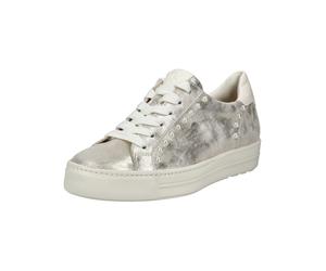Plateausneaker PAUL GREEN "Paul Green Sneaker Glattleder", Damen, Gr. 40,5, silber (silber metallic), Glattleder, Schuhe Plateausneaker (92582354-40,5) silber metallic