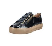 Plateausneaker PAUL GREEN "Paul Green Sneaker Leder", Damen, Gr. 40,5, schwarz (ocean lack), Leder, Schuhe Plateausneaker (74849166-40,5) ocean lack