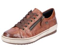 Plateausneaker REMONTE, Damen, Gr. 36, braun, Leder, used, Schuhe Plateausneaker, Freizeitschuh, Halbschuh, Schnürschuh mit Außenreißverschluss (92388146-36) braun