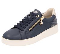 Plateausneaker REMONTE, Damen, Gr. 37, gold (dunkelblau, goldfarben), Leder, Lederimitat, Schuhe Plateausneaker, Freizeitschuh, Halbschuh, Schnürerschuh, seitlicher Reißverschluss (33695816-37) dunkel