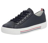 Plateausneaker REMONTE, Damen, Gr. 38, blau (nachtblau), Leder, unifarben, Schuhe Plateausneaker, mit herausnehmbarer Einlage, Freizeitschuh, Halbschuh, Schnürschuh (95468305-38) nachtblau