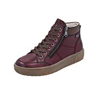 Plateausneaker REMONTE, Damen, Gr. 40, rot (weinrot, braun used), Leder, Lederimitat, unifarben mit Farbeinsatz, Schuhe Plateausneaker, Winterstiefelette, Casual Boots mit wasserabweisender TEX-Membra