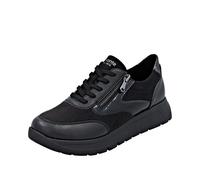 Plateausneaker REMONTE, Damen, Gr. 40, schwarz, Lacklederimitat, Lederimitat, Textil, unifarben, Schuhe, Schnürschuh, Halbschuh, Freizeitsneaker mit gepolstertem Schaftrand (54076054-40) schwarz