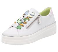 Remonte Damen Low-Top Sneaker D1C06, Frauen Halbschuhe,lose Einlage,sportlich,straßenschuhe,Strassenschuhe,Sportschuhe,Weiss Kombi (80),42 EU