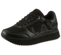 Plateausneaker REPLAY, Damen, Gr. 37, schwarz, Lederimitat, Textil, unifarben, Schuhe Plateausneaker, Trend-Sneaker, Freizeitschuh, Halbschuh mit Logoschriftzug seitlich (68022257-37) schwarz