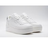 Plateausneaker REPLAY, Damen, Gr. 37, weiß, Leder, unifarben mit Farbeinsatz, Schuhe Plateausneaker, Halbschuh, Freizeitsneaker, Schnürschuh in cleaner Optik (44997738-37)