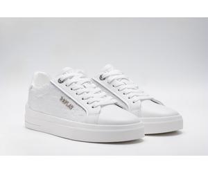 Plateausneaker REPLAY, Damen, Gr. 37, weiß, Leder, unifarben, Schuhe Plateausneaker, Schnürschuh, Halbschuh, Freizeitsneaker mit seitlichem Label (81518207-37) weiß