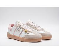 Plateausneaker REPLAY, Damen, Gr. 37, weiß, taupe, rose, Leder, Lederimitat, kontrastfarbene Details, Schuhe Plateausneaker, Trend-Sneaker, Halbschuh, Schnürschuh mit Schmuckelementen (74982021-37)
