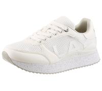 Plateausneaker REPLAY, Damen, Gr. 40, weiß, Lederimitat, Textil, Schuhe Plateausneaker, Trend-Sneaker, Freizeitschuh, Halbschuh mit Logoschriftzug seitlich (32811650-40) weiß