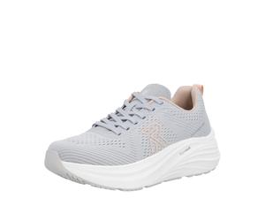 Plateausneaker RIEKER, Damen, Gr. 40, Textil, grau (hellgrau), unifarben, Schuhe Plateausneaker, Freizeitschuh, Halbschuh, Schnürer mit leichter Laufsohle (38681452-40) hellgrau
