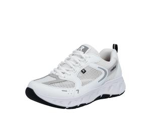 Plateausneaker RIEKER, Damen, Gr. 42, weiß (weiß, hellgrau), Lederimitat, Textil, Schuhe Plateausneaker, Schnürschuh, Freizeitsneaker, Halbschuh mit MemoSoft-Innensohle (57931731-42) weiß, hellgrau